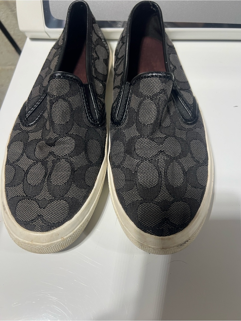 Coach Black Signature Slip-On Sneakers